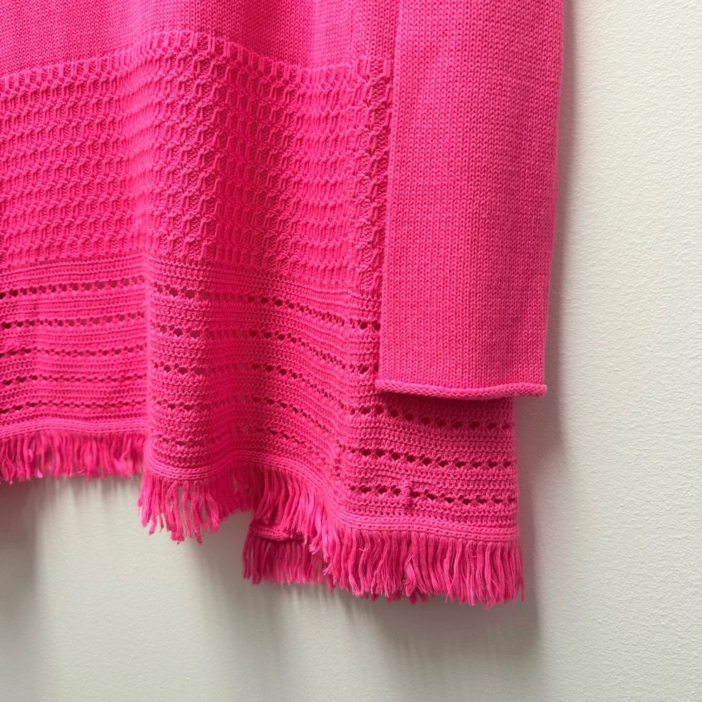LILLY PULITZER Noble Fringe Cardigan, Pink Isle | Size Small